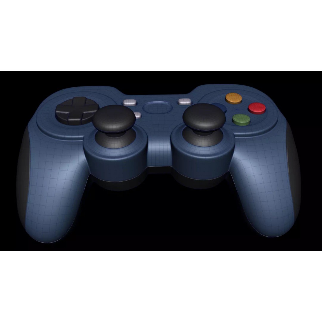 Xbox Controllers 3D Model – Low Poly Game Asset, FBX, OBJ, PBR - View 12
