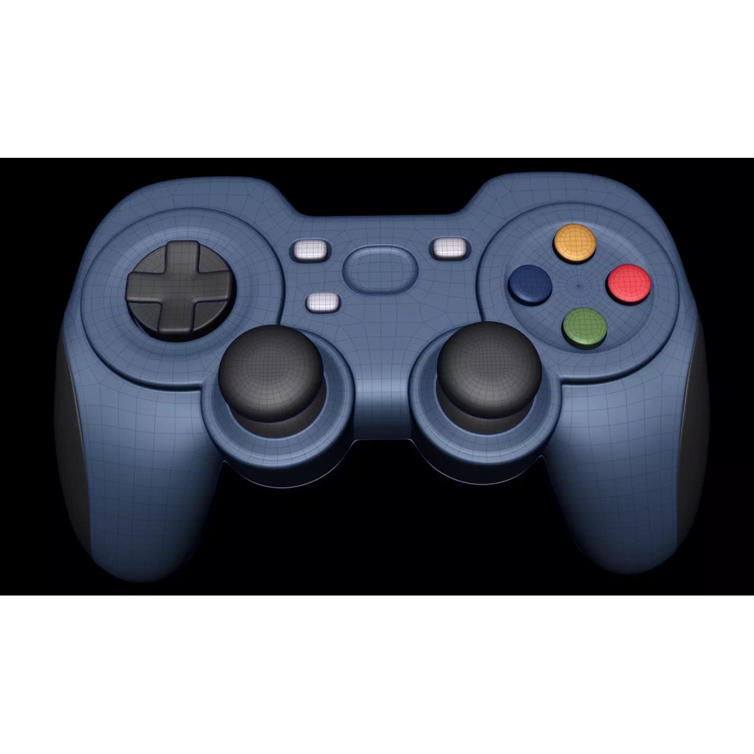 Xbox Controllers 3D Model – Low Poly Game Asset, FBX, OBJ, PBR - View 4