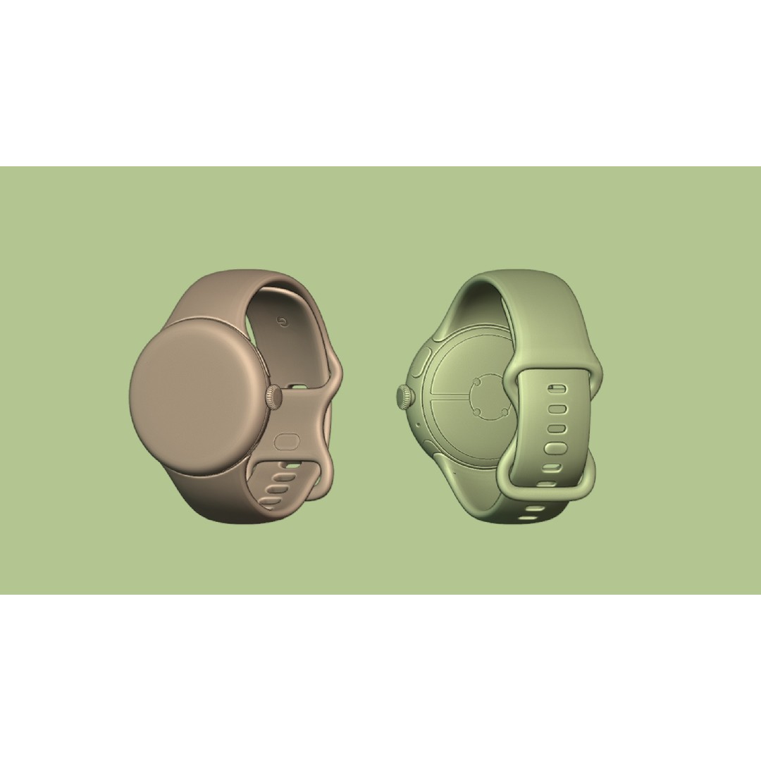 Pixel Watch 3 3D Model – Obsidian Style with PBR Textures, FBX & GLB