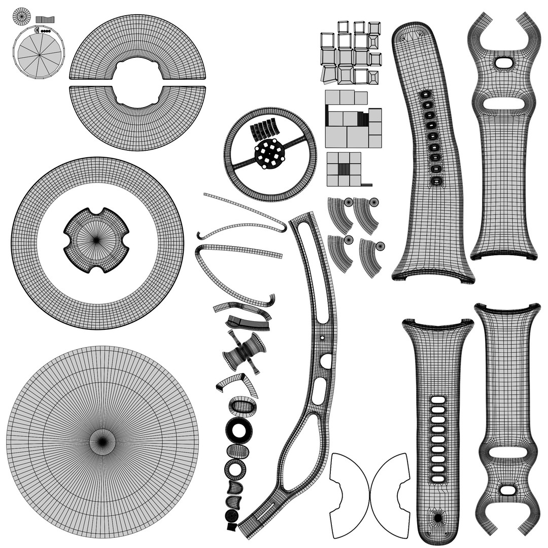 Pixel Watch 3 3D Model – Obsidian Style with PBR Textures, FBX & GLB - View 8
