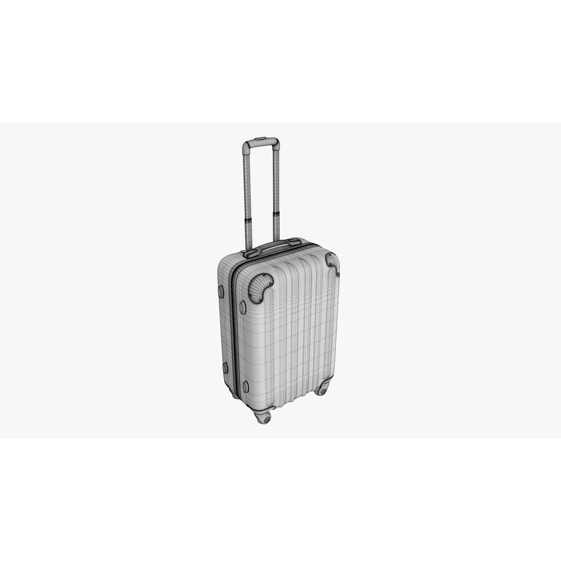 Medium Hardshell Suitcase on Wheels - Game-Ready 3D Model - View 11