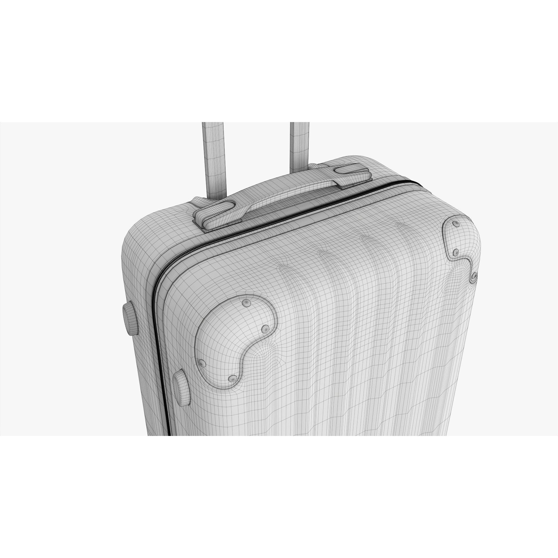 Medium Hardshell Suitcase on Wheels - Game-Ready 3D Model - View 12