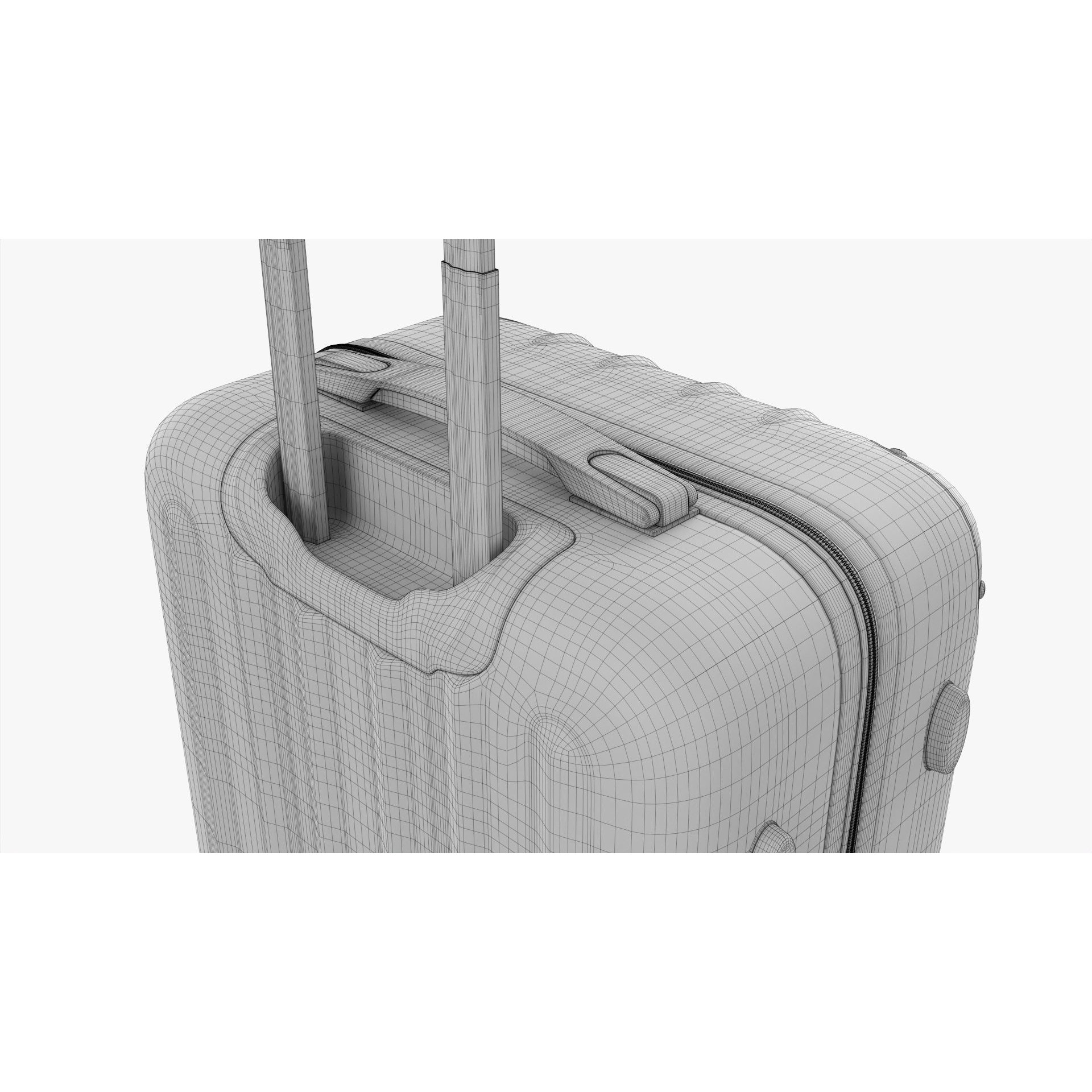 Medium Hardshell Suitcase on Wheels - Game-Ready 3D Model - View 13