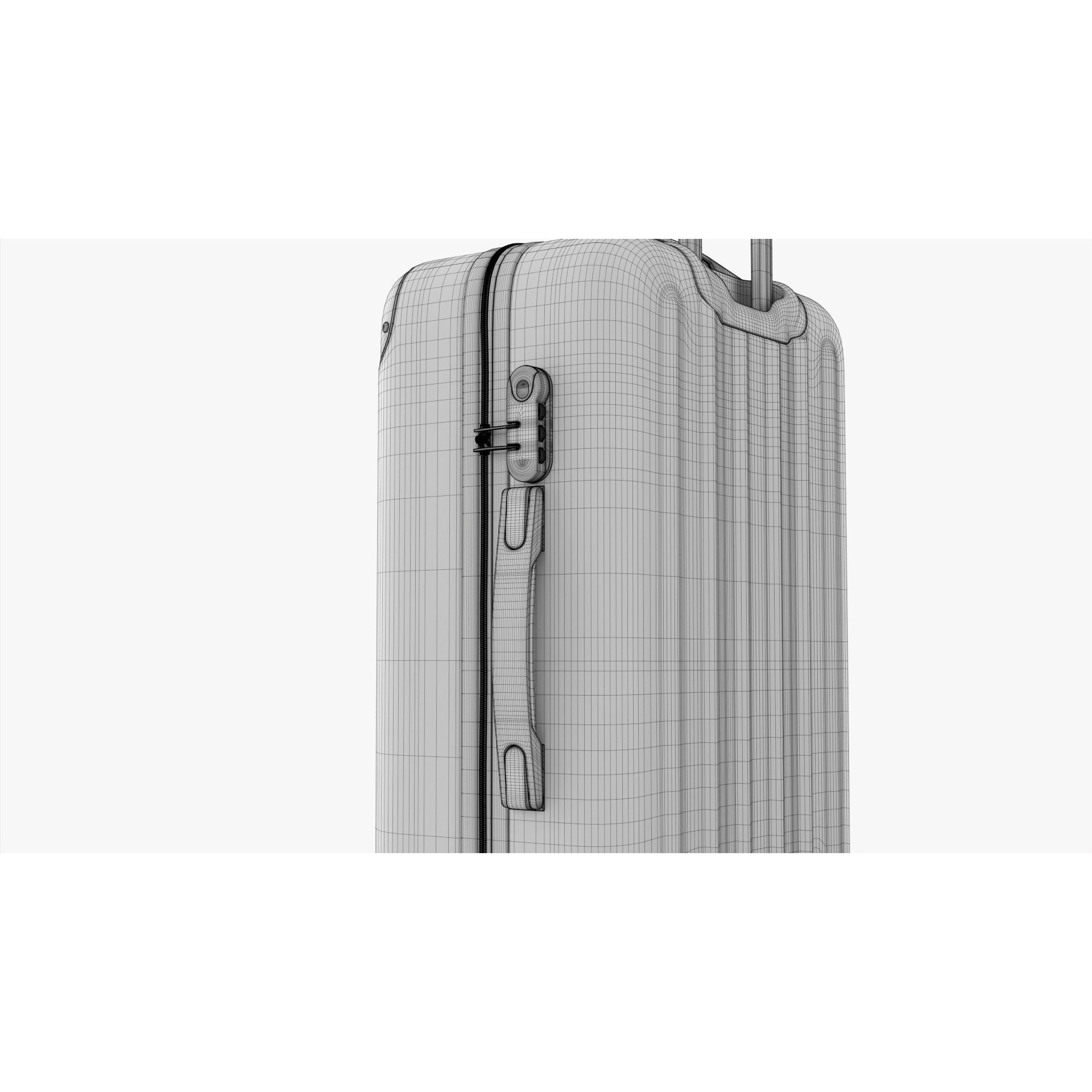 Medium Hardshell Suitcase on Wheels - Game-Ready 3D Model - View 14