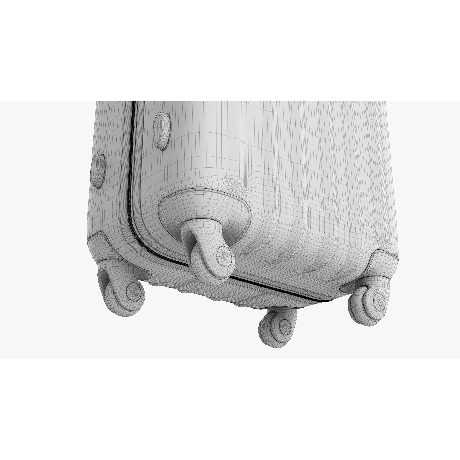 Medium Hardshell Suitcase on Wheels - Game-Ready 3D Model - View 16