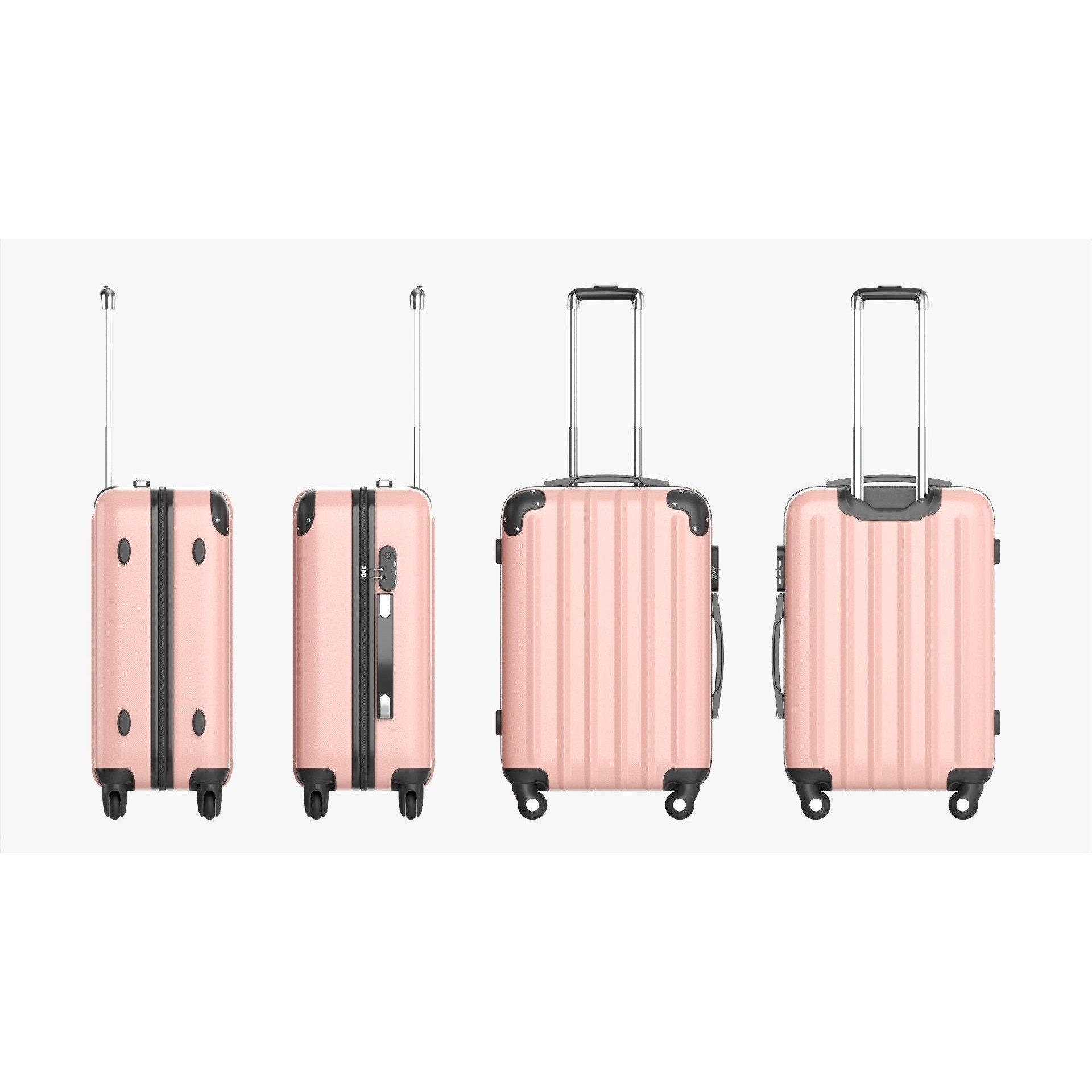 Medium Hardshell Suitcase on Wheels - Game-Ready 3D Model - View 3