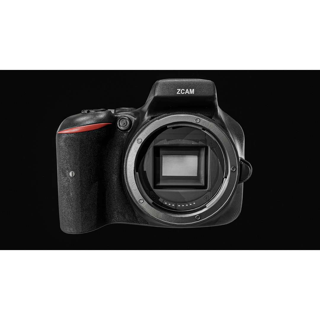 DSLR Camera 3D Model – Low Poly Game Asset with 2 Lenses, PBR Textures - View 11