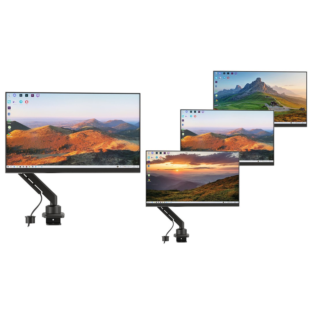 Samsung Monitors and ONKRON G90 Bracket 3D Model – PBR Textured, FBX, OBJ - View 10