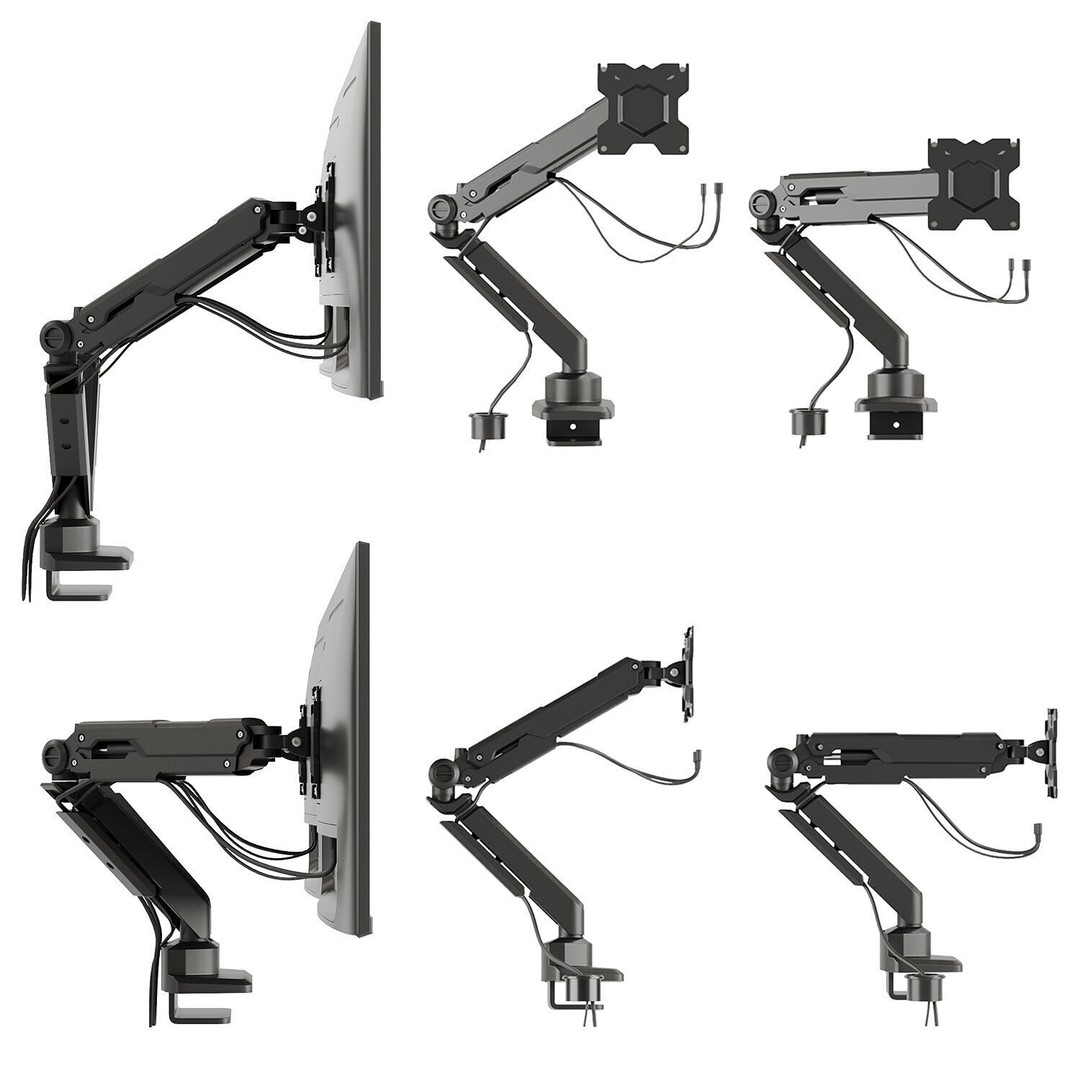 Samsung Monitors and ONKRON G90 Bracket 3D Model – PBR Textured, FBX, OBJ - View 15