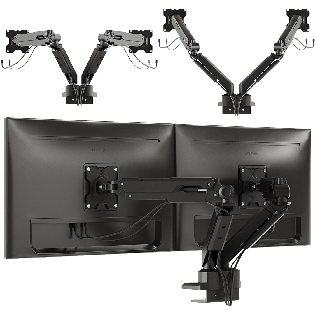 Samsung Monitors and ONKRON G90 Bracket 3D Model – PBR Textured, FBX, OBJ - View 3