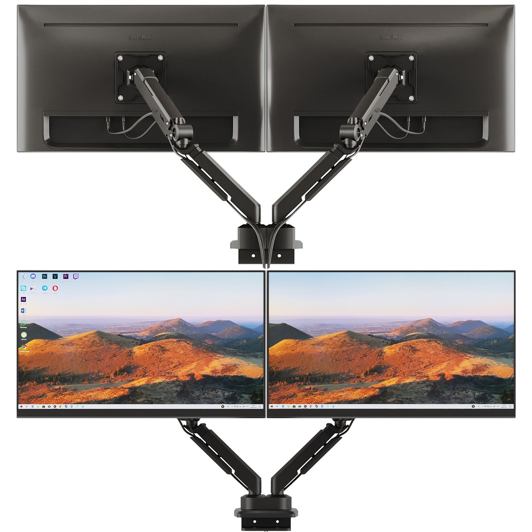 Samsung Monitors and ONKRON G90 Bracket 3D Model – PBR Textured, FBX, OBJ - View 7