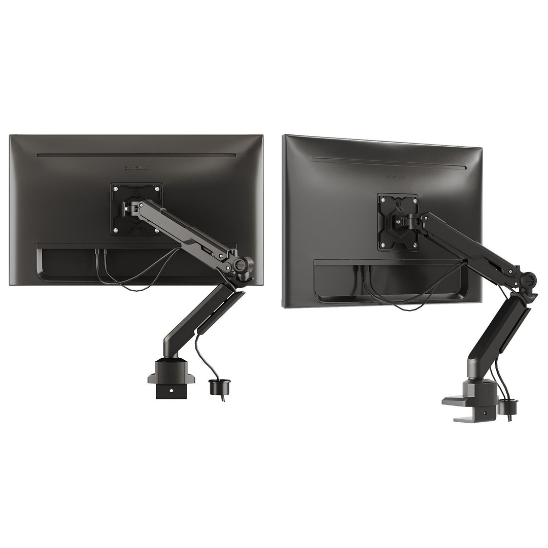 Samsung Monitors and ONKRON G90 Bracket 3D Model – PBR Textured, FBX, OBJ - View 8