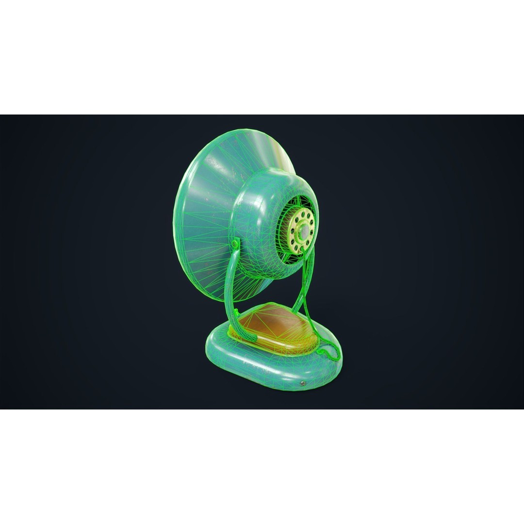 Vintage Fan 3D Model – Low Poly Retro Appliance, Game Ready - View 15