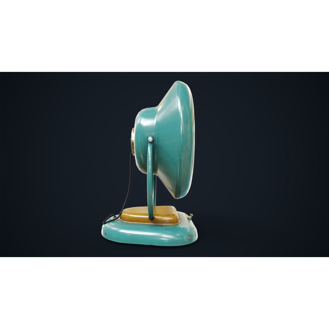 Vintage Fan 3D Model – Low Poly Retro Appliance, Game Ready - View 6