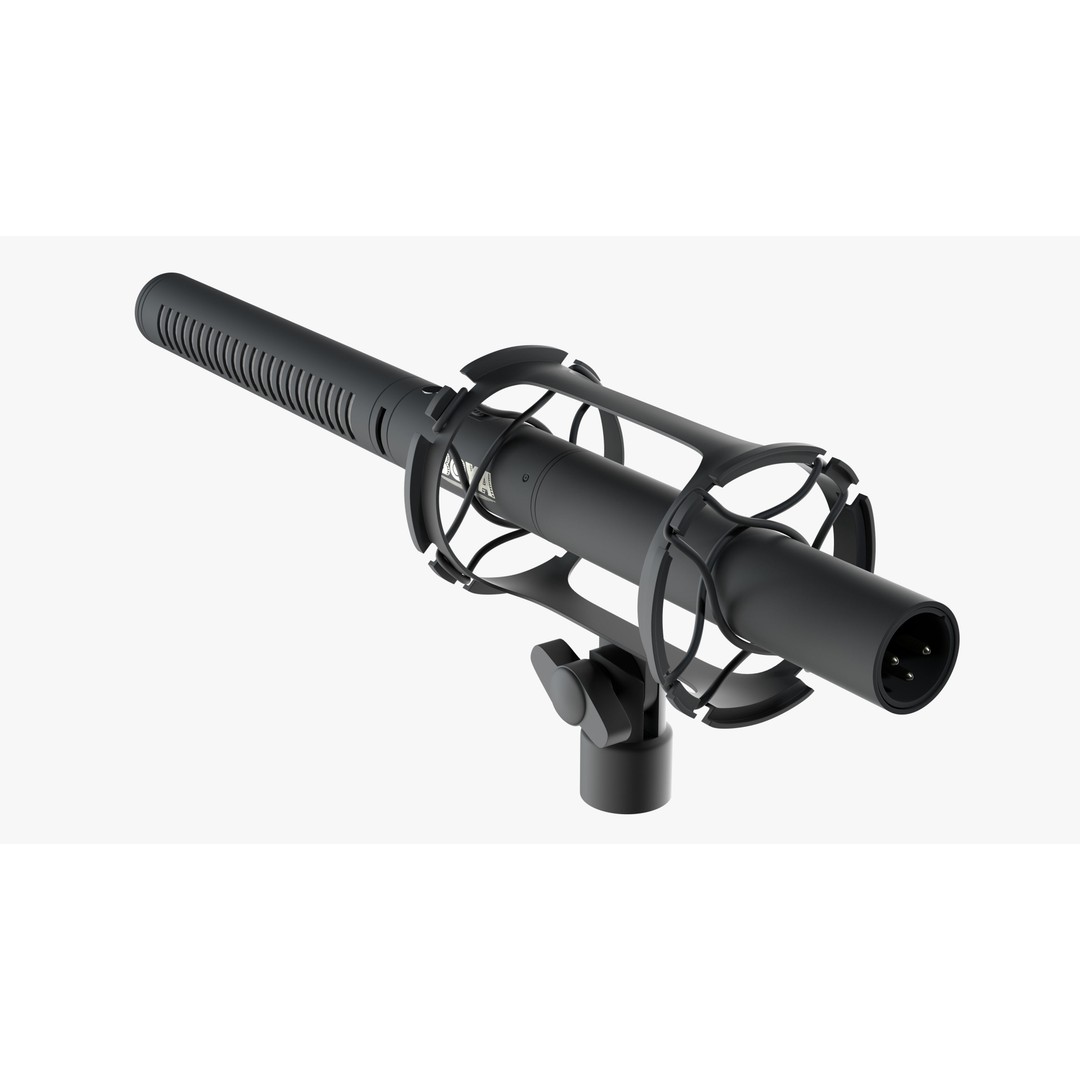 Shotgun Microphone 3D Model – PBR Audio Equipment, FBX & OBJ - View 18
