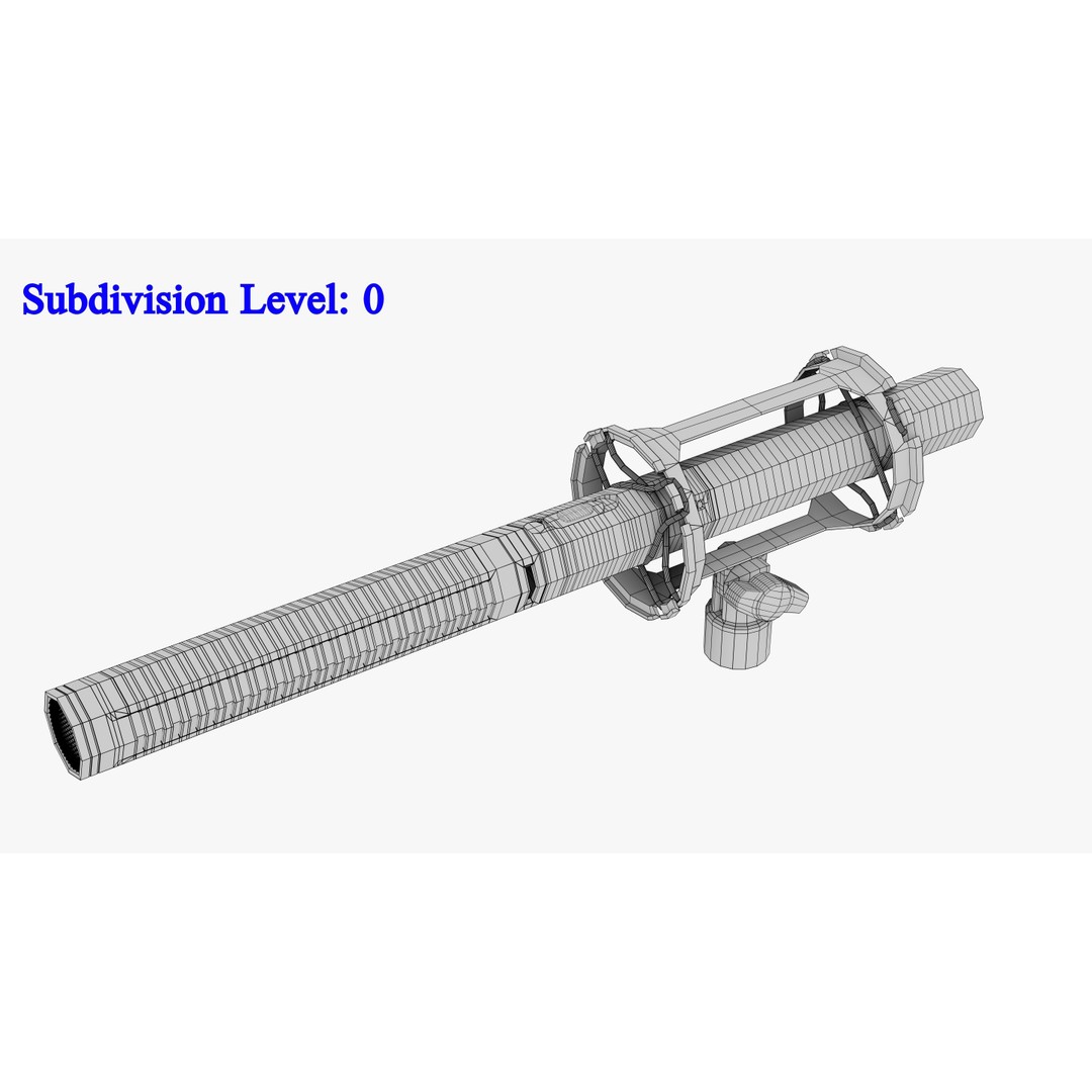Shotgun Microphone 3D Model – PBR Audio Equipment, FBX & OBJ - View 19