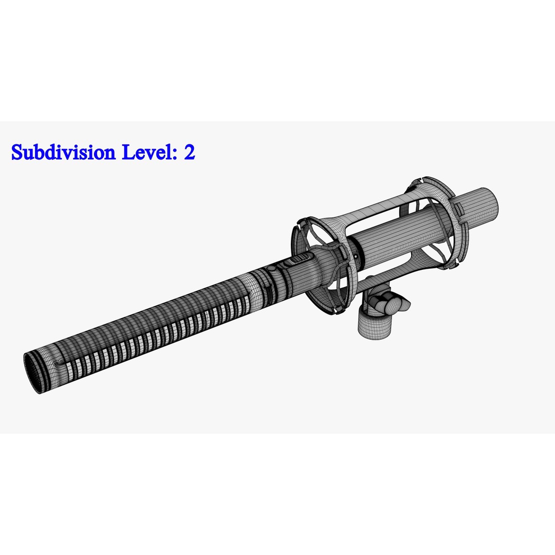 Shotgun Microphone 3D Model – PBR Audio Equipment, FBX & OBJ - View 21