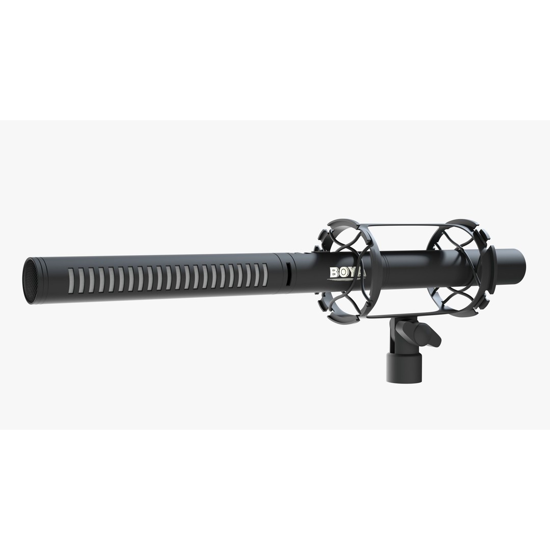 Shotgun Microphone 3D Model – PBR Audio Equipment, FBX & OBJ - View 3