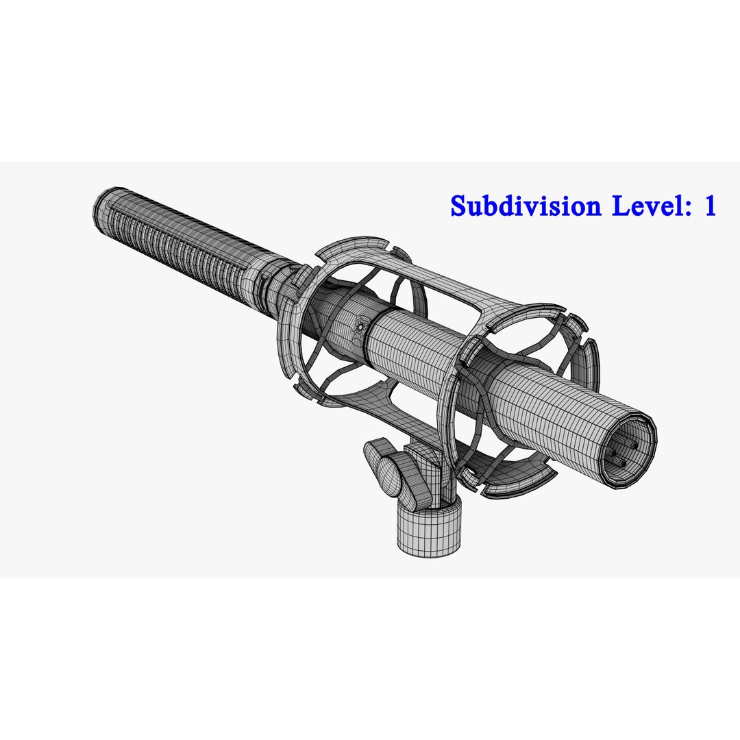 Shotgun Microphone 3D Model – PBR Audio Equipment, FBX & OBJ - View 41