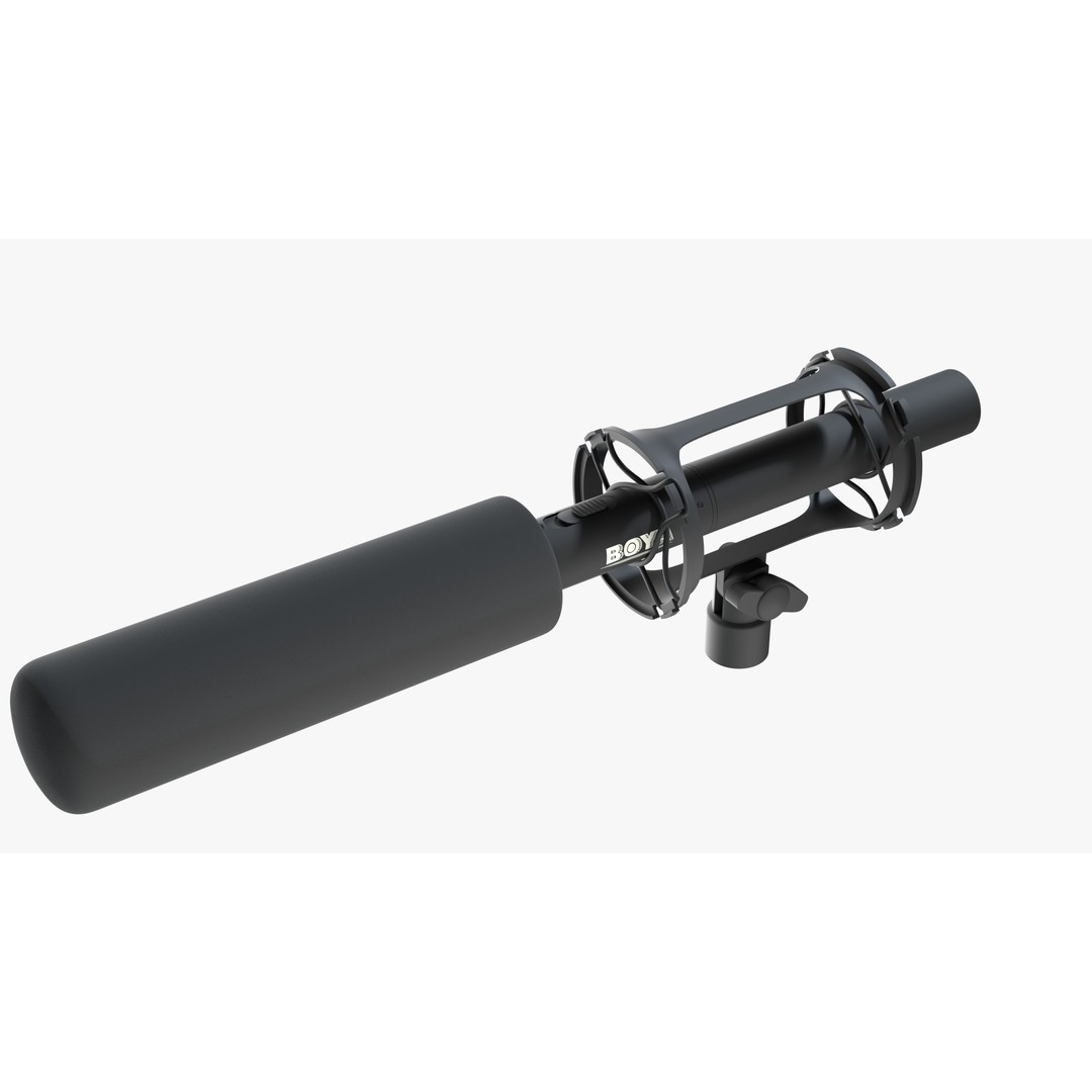 Shotgun Microphone 3D Model – PBR Audio Equipment, FBX & OBJ - View 5
