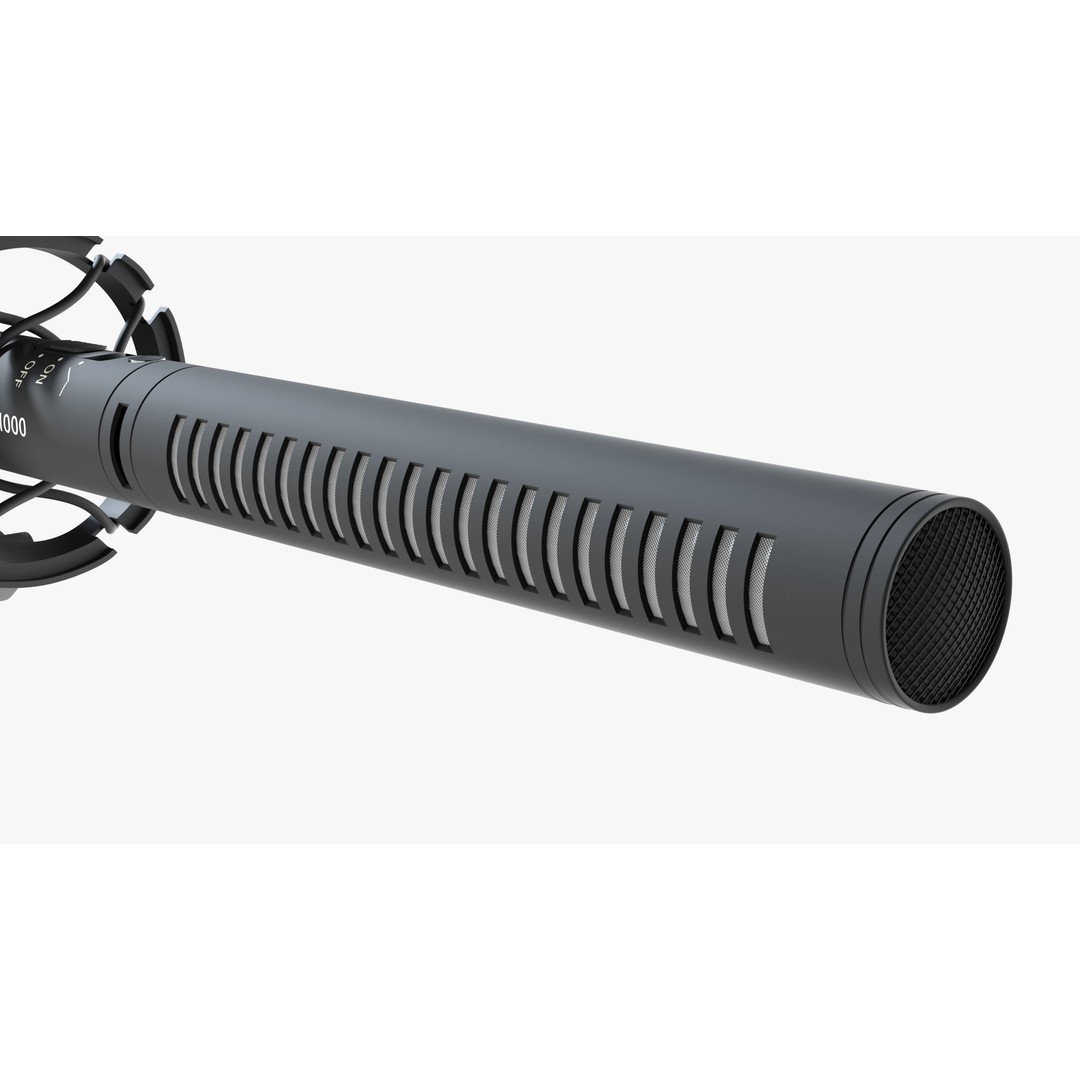 Shotgun Microphone 3D Model – PBR Audio Equipment, FBX & OBJ - View 6