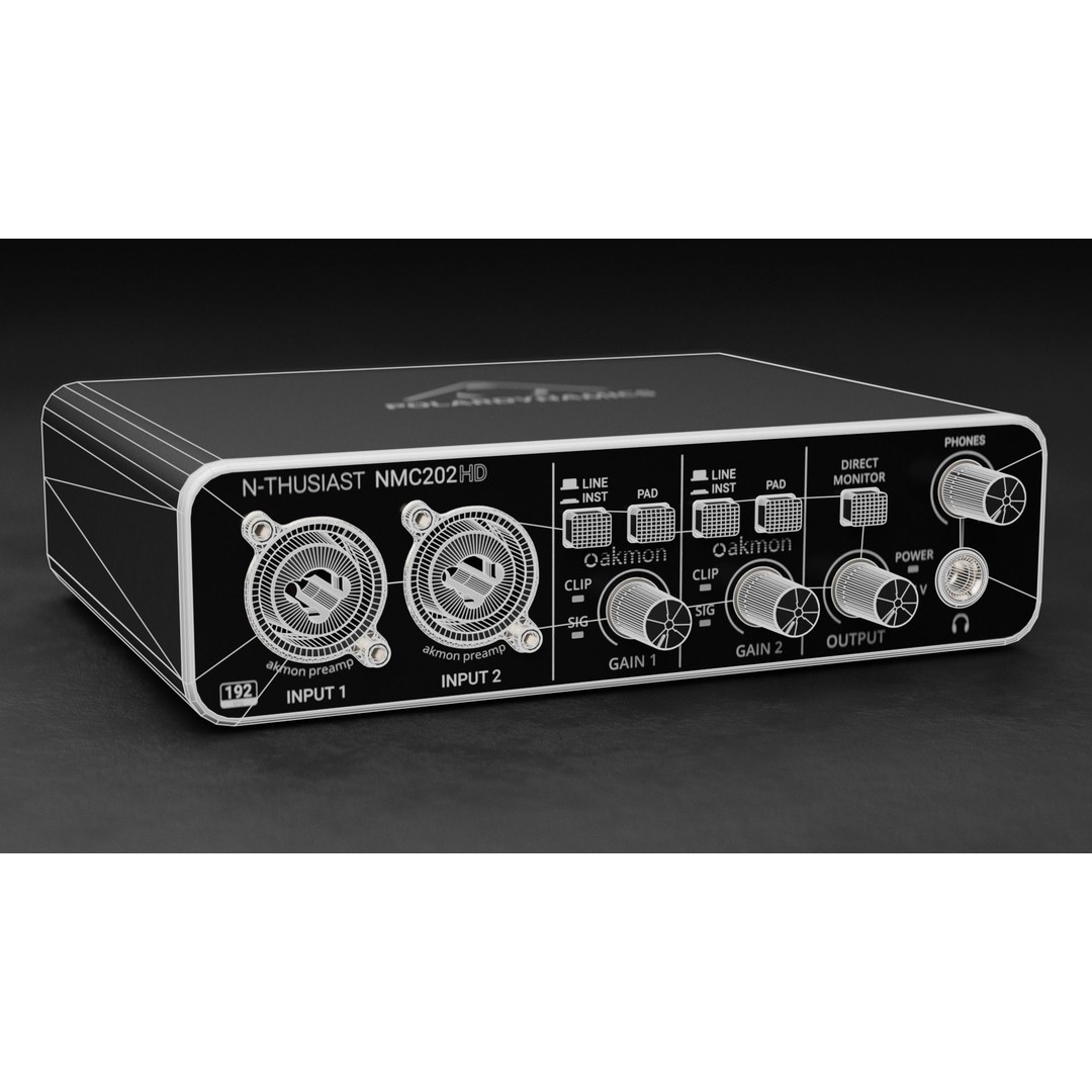 NMC202HD Audio Interface 3D Model – Low Poly Game Asset, FBX, OBJ - View 4
