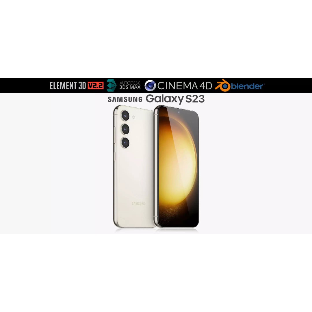 Samsung Galaxy S23 3D Model – Realistic Game-Ready Asset, FBX, OBJ - View 2