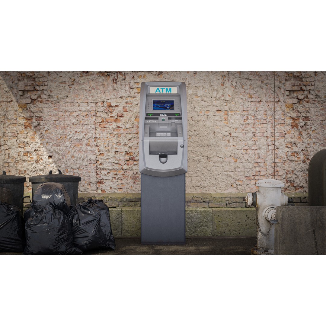 ATM Machine 3D Model – Low Poly PBR Asset for Games, FBX - View 3