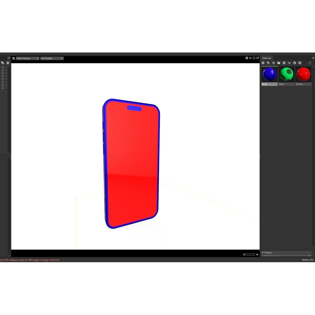 iPhone 15 Pro Max 3D Model – Low Poly Game Asset, PBR, Multiple Formats