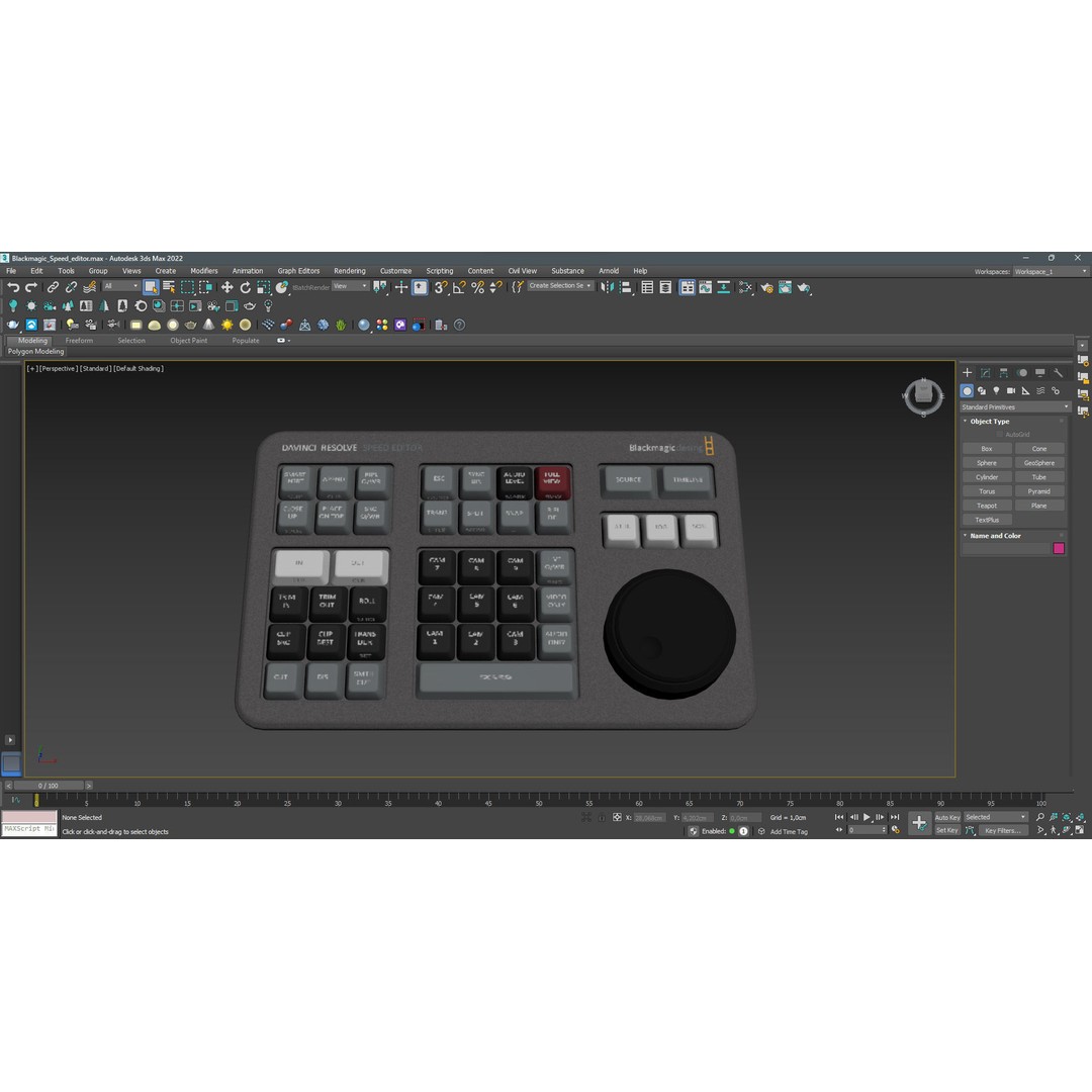 Blackmagic Speed Editor 3D Model – Low Poly Game Ready Asset, FBX - View 13