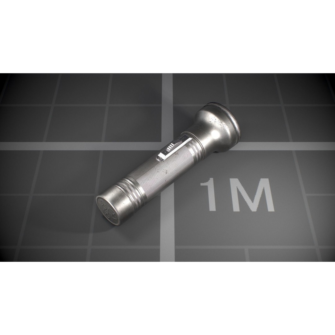 Used Soviet Flashlights 3D Model – Low Poly Game Asset, FBX - View 5