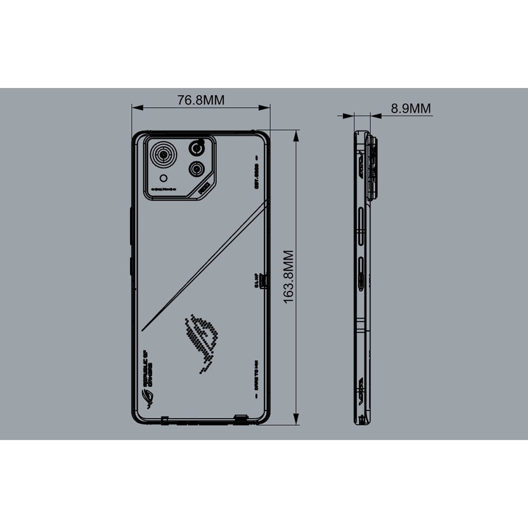 ASUS ROG Phone 8 Pro 3D Model – High Poly Game Asset, FBX, OBJ - View 11