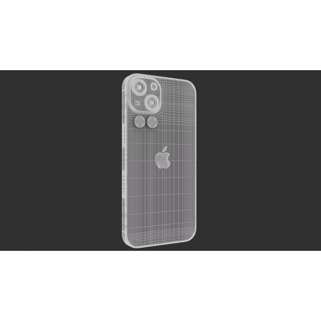 Apple iPhone 13 Midnight 3D Model – High Poly PBR Game Asset, FBX, OBJ - View 13