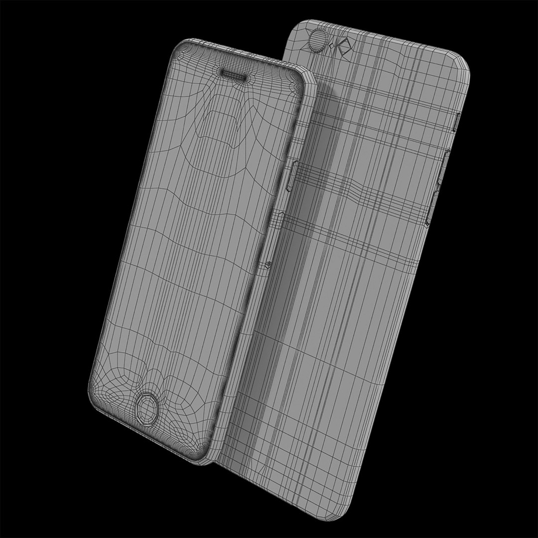 iPhone 6S & 6S Plus 3D Model – Low Poly Rose Gold Asset, FBX, OBJ