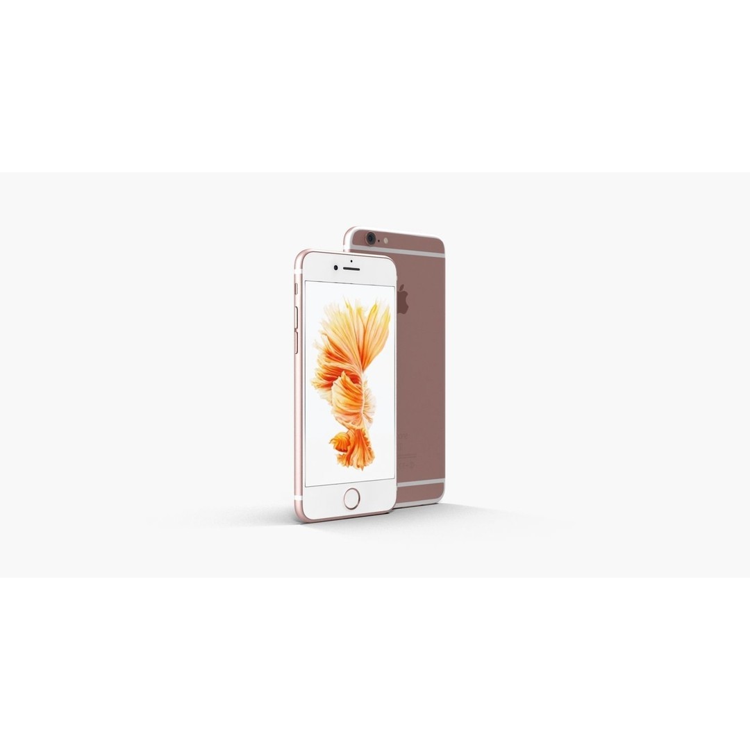 iPhone 6S & 6S Plus 3D Model – Low Poly Rose Gold Asset, FBX, OBJ - View 10