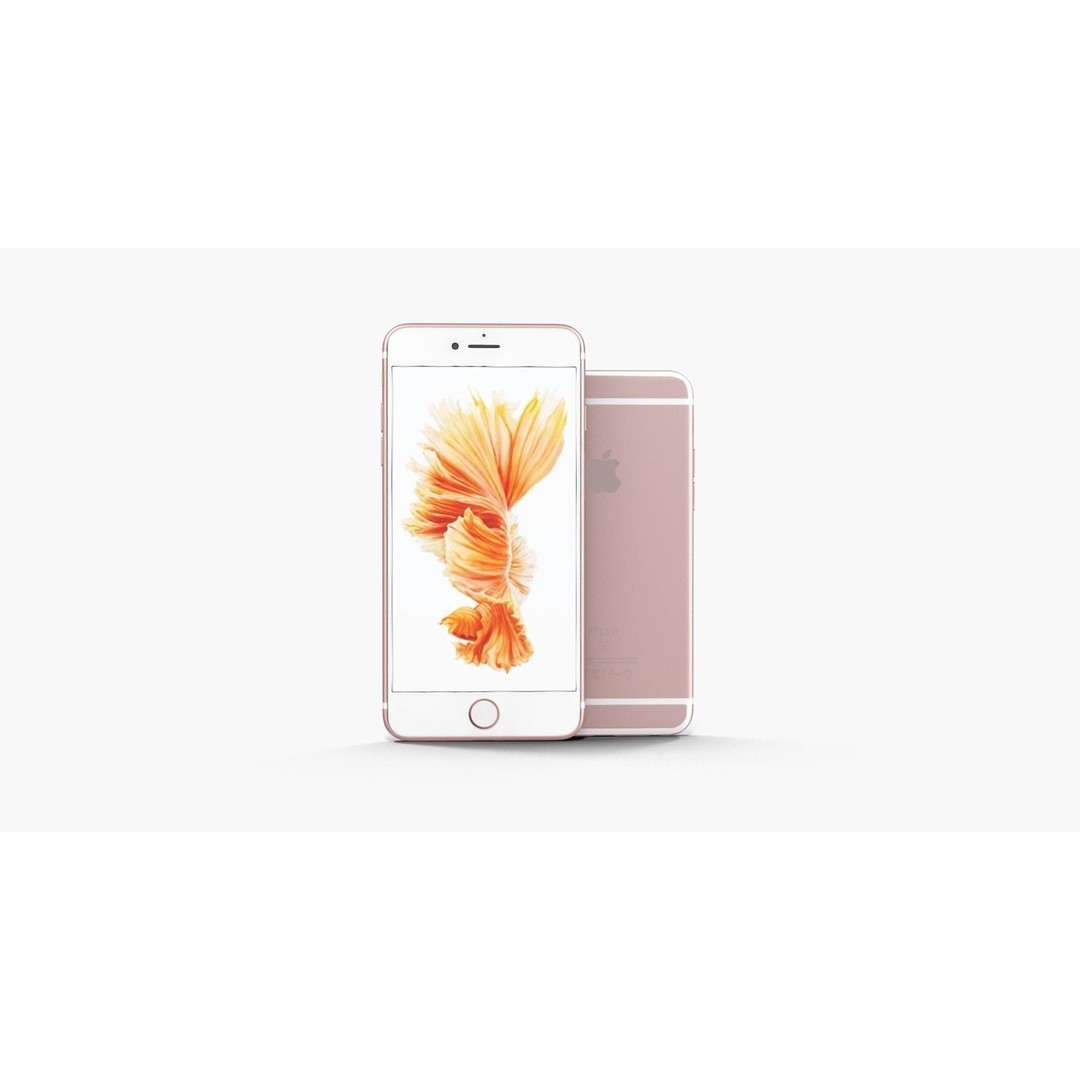 iPhone 6S & 6S Plus 3D Model – Low Poly Rose Gold Asset, FBX, OBJ - View 14