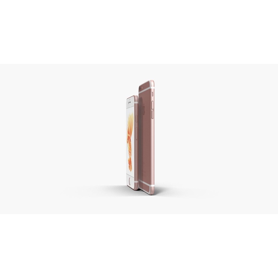 iPhone 6S & 6S Plus 3D Model – Low Poly Rose Gold Asset, FBX, OBJ - View 17