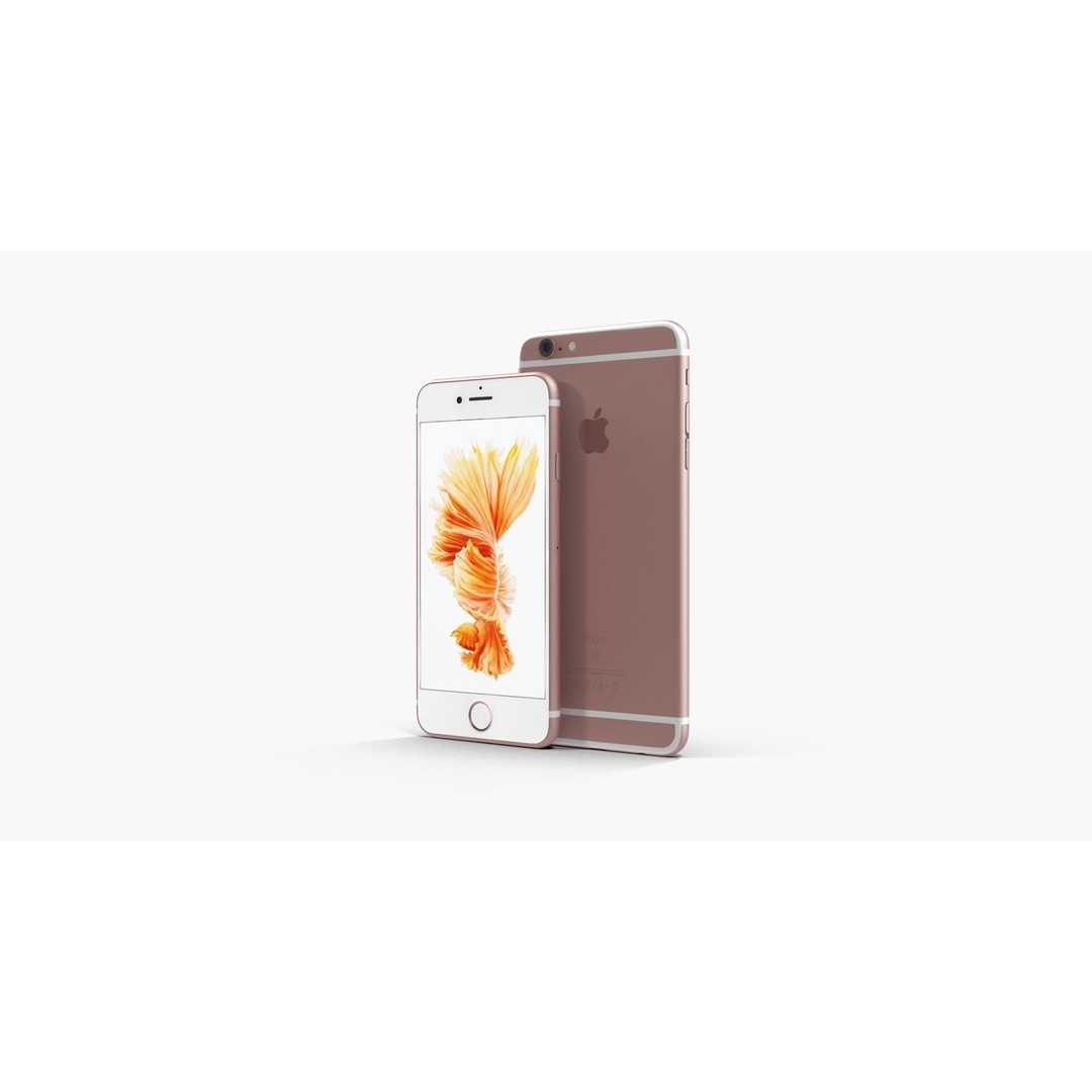 iPhone 6S & 6S Plus 3D Model – Low Poly Rose Gold Asset, FBX, OBJ - View 18