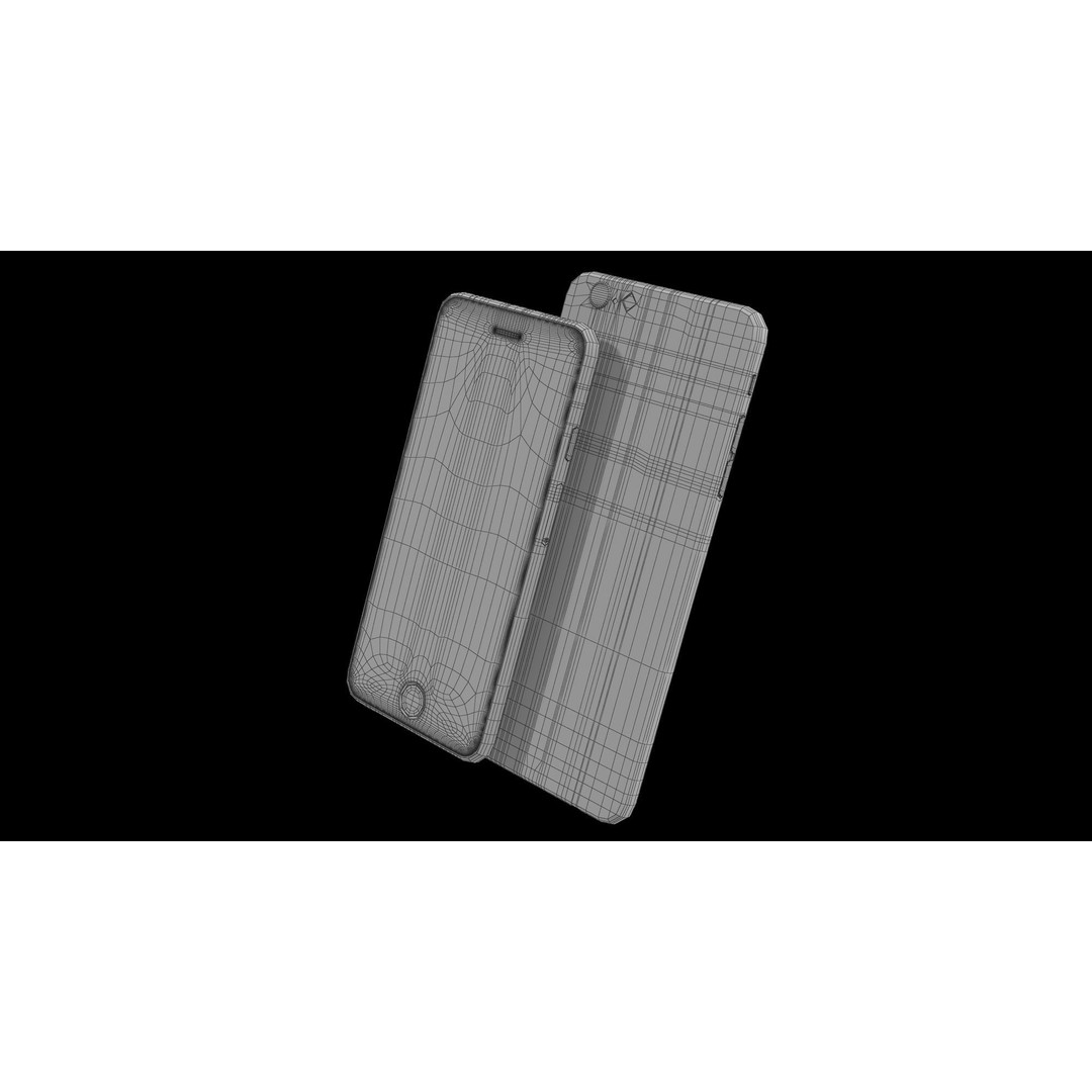 iPhone 6S & 6S Plus 3D Model – Low Poly Rose Gold Asset, FBX, OBJ - View 19