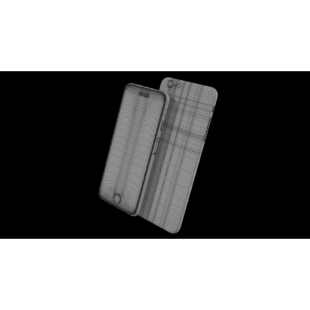 iPhone 6S & 6S Plus 3D Model – Low Poly Rose Gold Asset, FBX, OBJ - View 20
