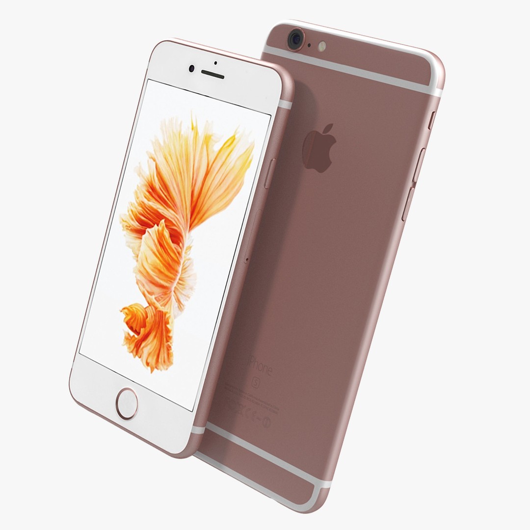 iPhone 6S & 6S Plus 3D Model – Low Poly Rose Gold Asset, FBX, OBJ - View 29