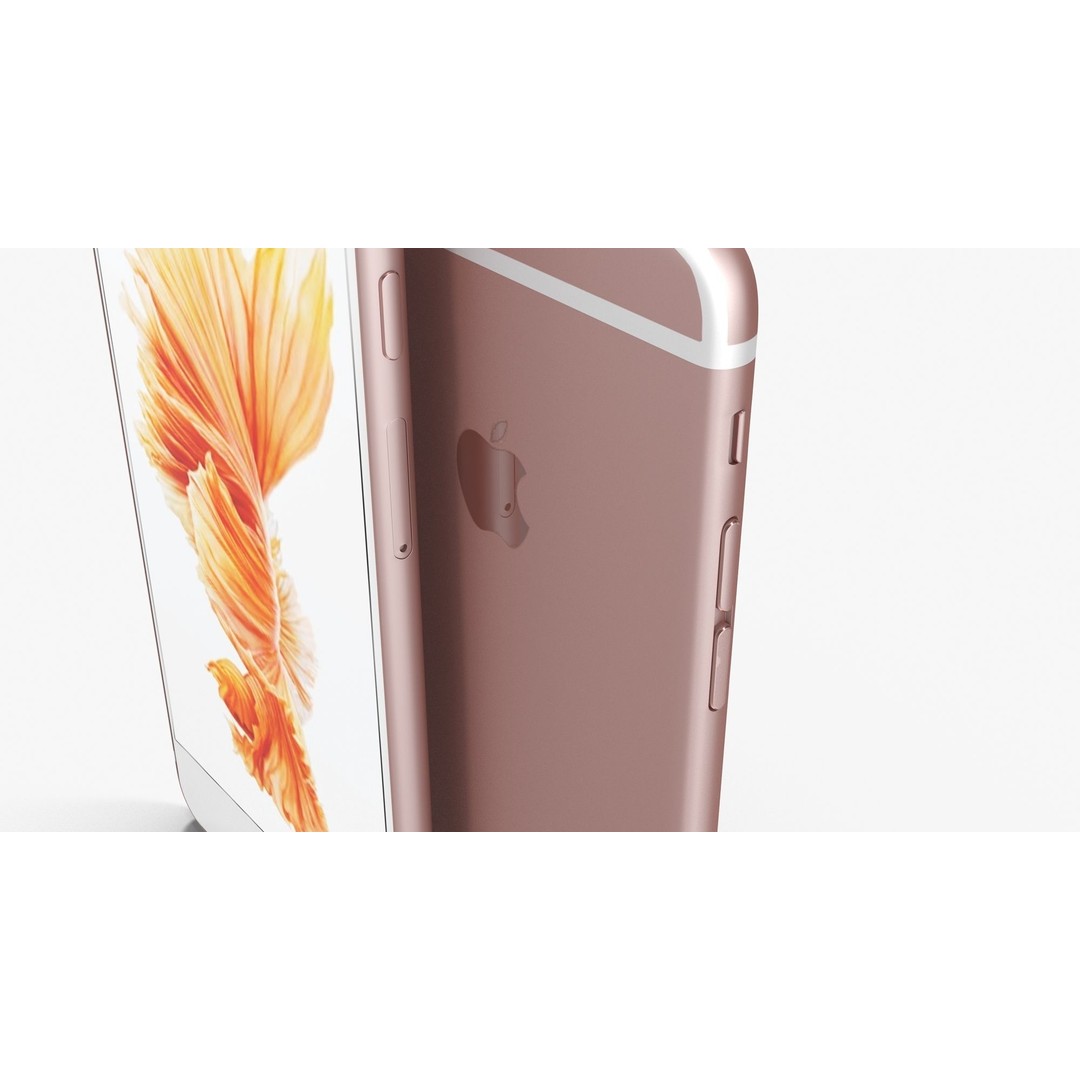 iPhone 6S & 6S Plus 3D Model – Low Poly Rose Gold Asset, FBX, OBJ - View 4
