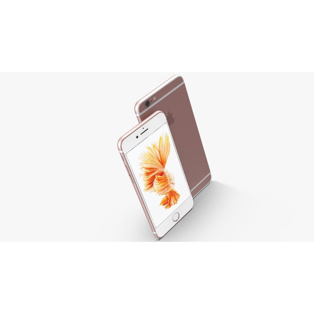 iPhone 6S & 6S Plus 3D Model – Low Poly Rose Gold Asset, FBX, OBJ - View 6