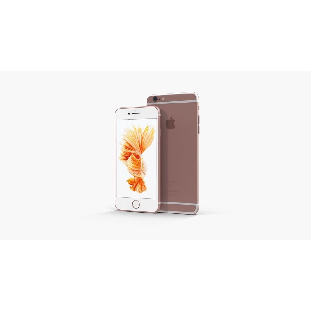 iPhone 6S & 6S Plus 3D Model – Low Poly Rose Gold Asset, FBX, OBJ - View 8