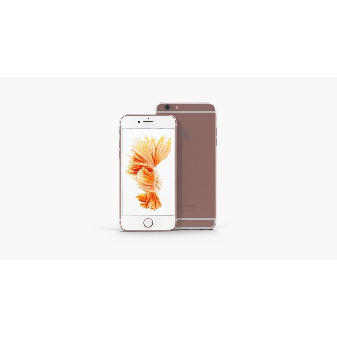 iPhone 6S & 6S Plus 3D Model – Low Poly Rose Gold Asset, FBX, OBJ - View 9