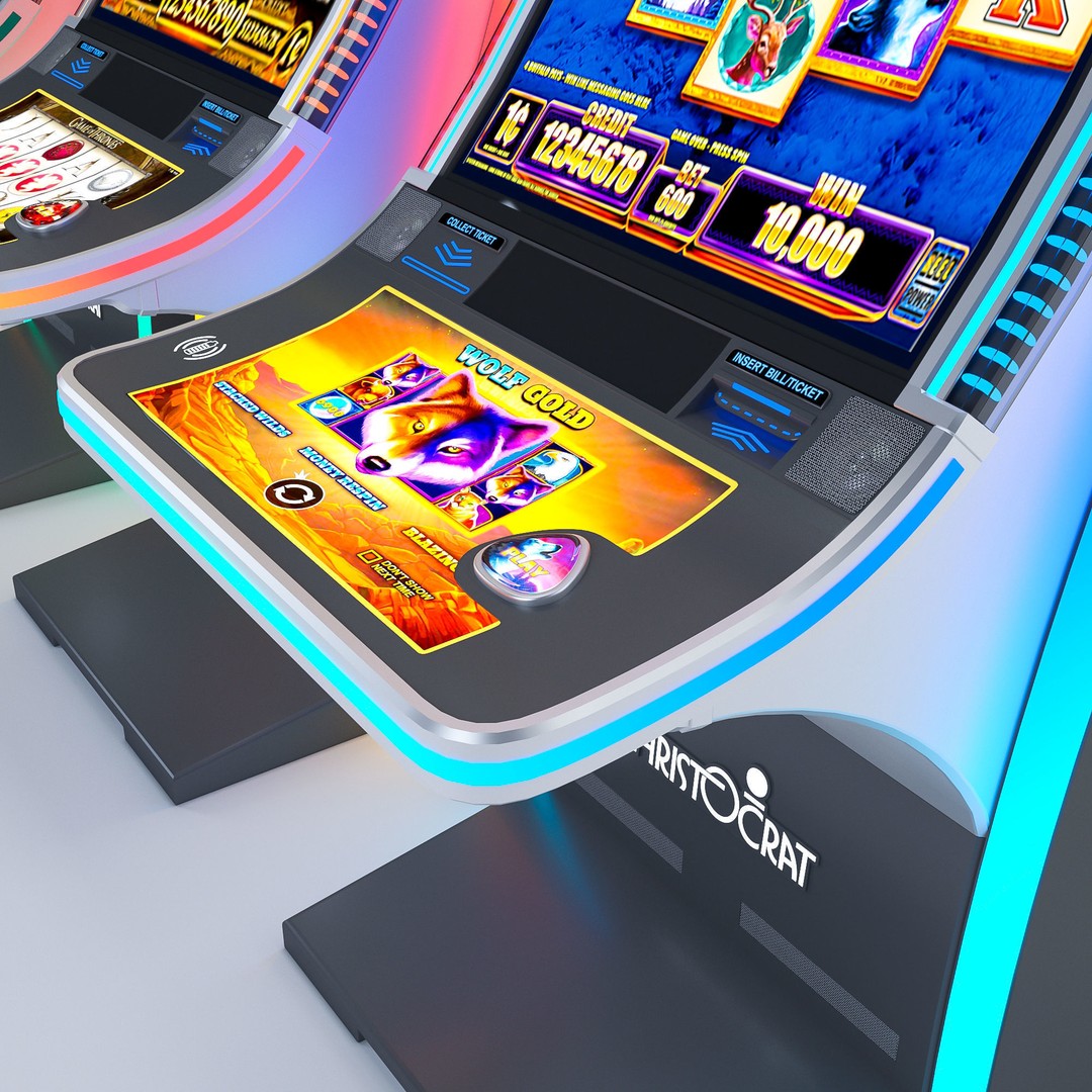 Neptune Double Casino Slot Machine 3D Model – Low Poly Game Asset, FBX - View 10