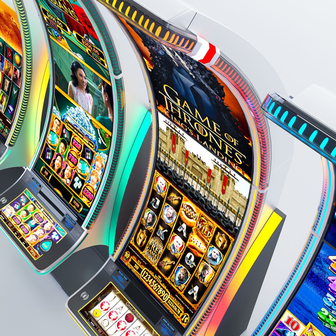 Neptune Double Casino Slot Machine 3D Model – Low Poly Game Asset, FBX - View 11