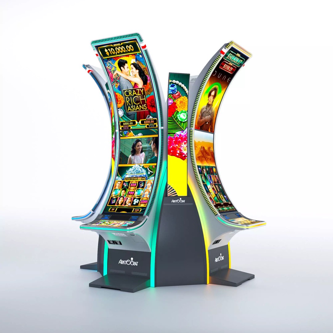 Neptune Double Casino Slot Machine 3D Model – Low Poly Game Asset, FBX - View 2