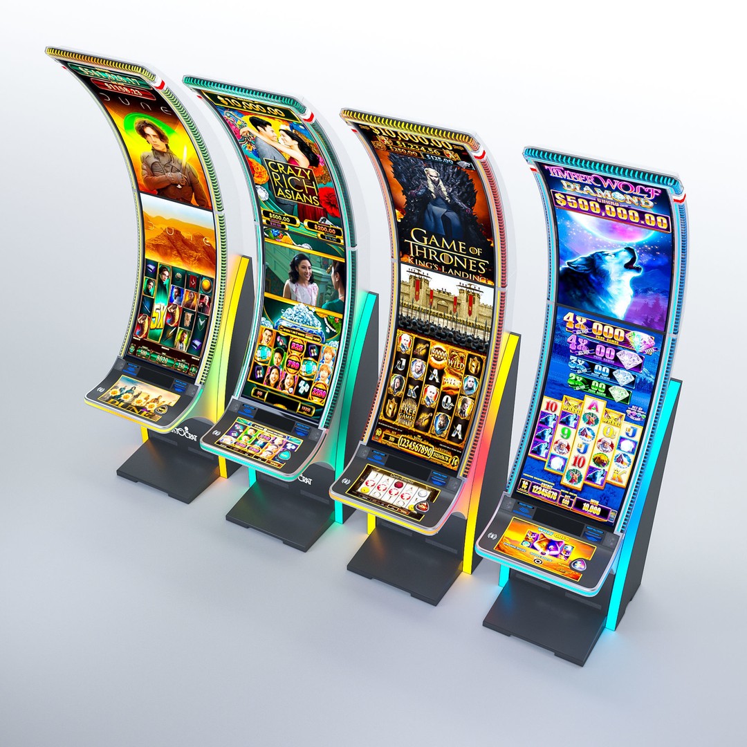 Neptune Double Casino Slot Machine 3D Model – Low Poly Game Asset, FBX - View 5