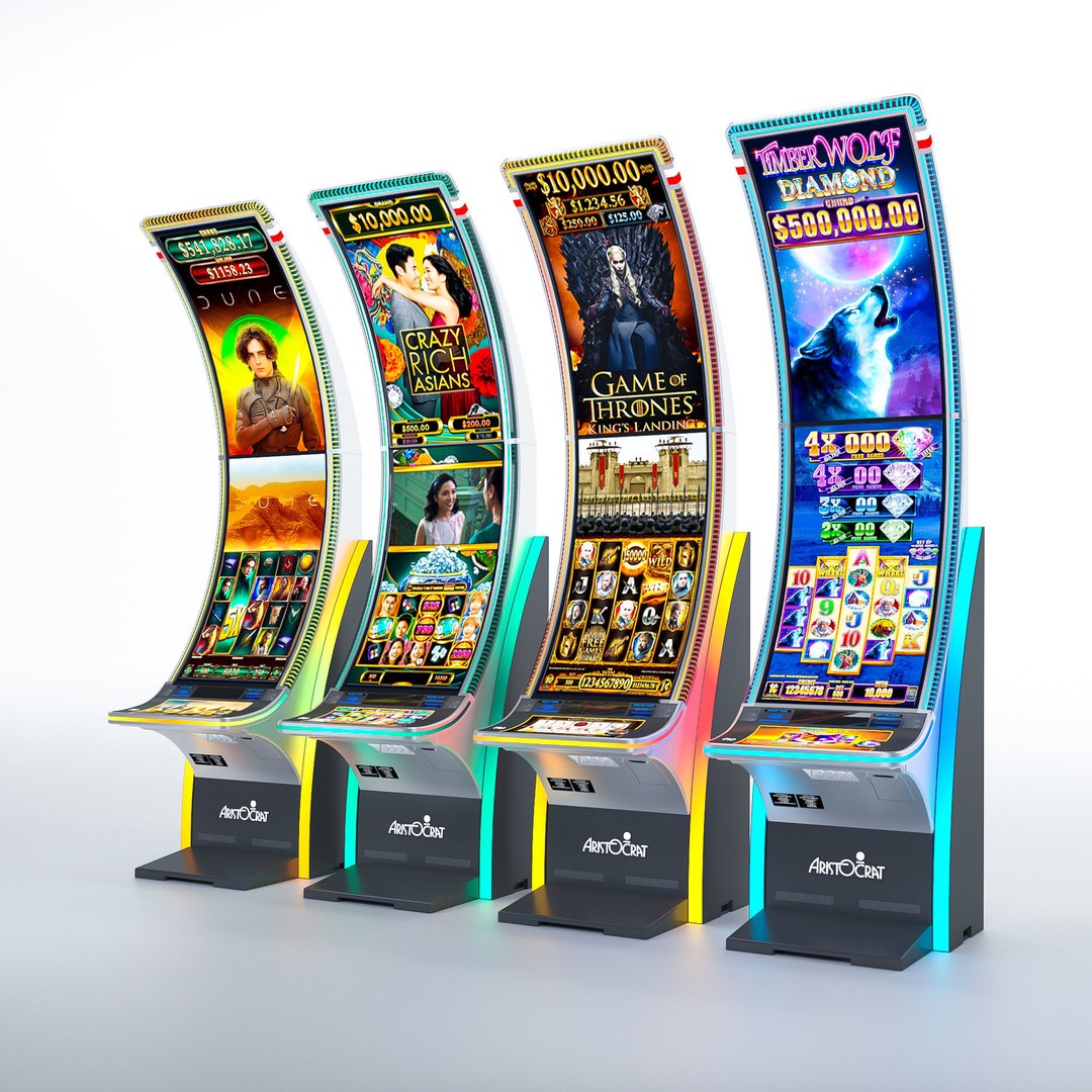 Neptune Double Casino Slot Machine 3D Model – Low Poly Game Asset, FBX - View 6